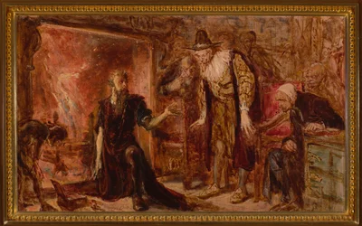 Alchemist Sędziwój und Sigismund III, Skizze