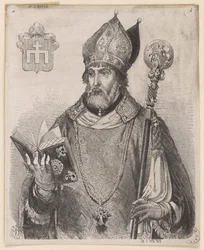 Andrzej Zebrzydowski, Bischof von Krakau - Holzschnitt nach einer Zeichnung von Jan Matejko
