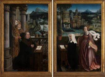 Stifter mit St. Nikolaus und Stifterin mit St. Godeliva, ca. 1515-21