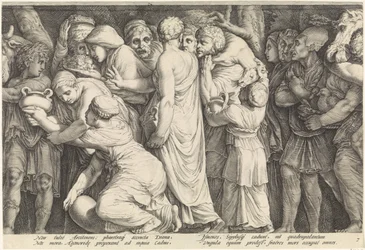 Fries mit der Bestrafung von Niobe (Platte 7)