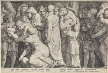 Fries mit der Bestrafung von Niobe (Platte 7)