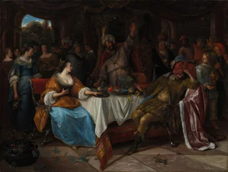 Esther, Ahasverus und Haman