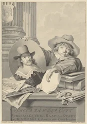 Porträt von Jacob van der Ulft, gehalten von einem Jungen