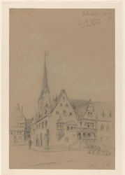 Das Rathaus mit dem Roland von Halberstadt