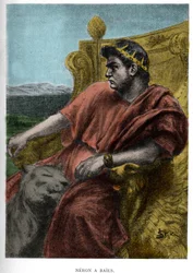 Neron a Baises (Nerone) Illustration von JAN STYKA (1858-1925) für den Roman „Quo Vadis“ von Henryk Sienkiewicz