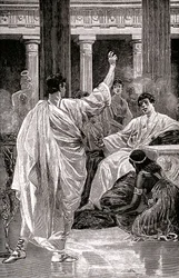 Vinicius gegenüber Petrone, um 1900-20 (Illustration)