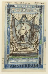 Entwurf für ein Plakat zum Internationalen Eucharistischen Kongress, der vom 22.-27. Juli 1924 in Amsterdam stattfand