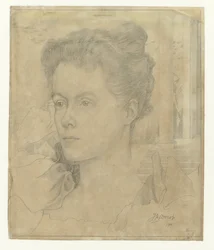 Porträt von Jan Toorops Ehefrau Annie Hall oder ihrer Schwester Janet Hall