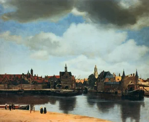 Ansicht von Delft, Niederlande, nach dem Brand, ca. 1658