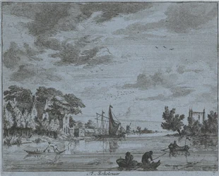 Geschäftigkeit auf einem Fluss