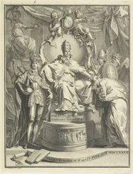 Thronender Papst Adrian VI