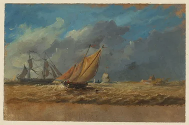 Meeresansicht mit einigen Schiffen