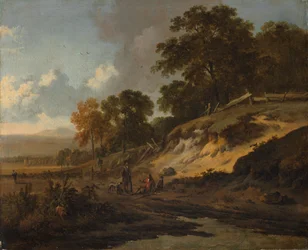 Landschaft mit Jägern