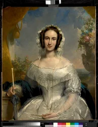 Brautporträt von Agatha Petronella Hartsen (1814–1878), Ehefrau von Jan van der Hoop (1811–1897)