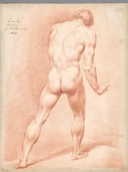 Stehender männlicher Akt, von hinten gesehen (1. Preis 1803)