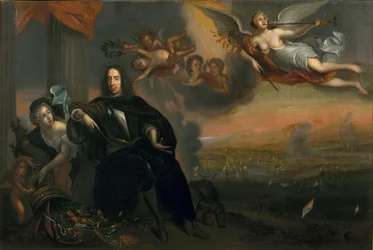 Allegorie auf Cornelis de Witt (1623-1672) als Anstifter des Sieges bei Chatham 1667