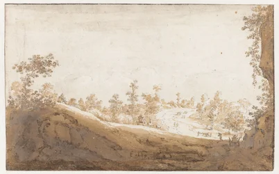 Hügellandschaft mit Karren außerhalb Brüssels