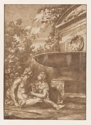 Idylle bei einem Brunnen