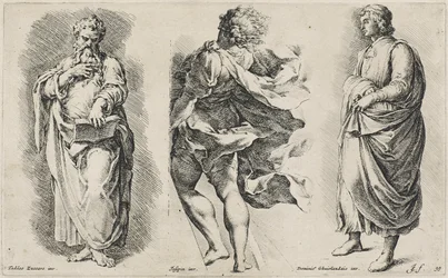 Drei unbetitelte Figuren nach drei italienischen Künstlern
