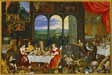 Allegorien des Geschmacks, des Hörens und des Tastsinns