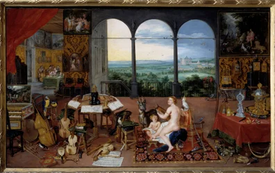 Hören. Allegorie der fünf Sinne Gemälde von Jan I Brueghel Dit De Velours (1568-1625) Ec. Flam