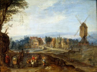 Landschaft mit Windmühle