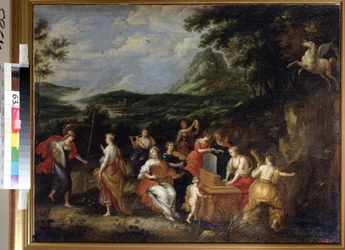 Pallas Athene und Musen