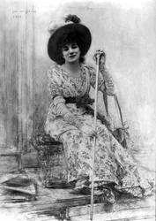 Porträt von Sarah Bernhardt (1844-1923)