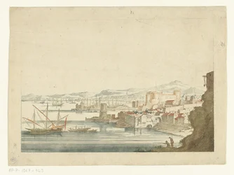 Blick auf einen italienischen Hafen