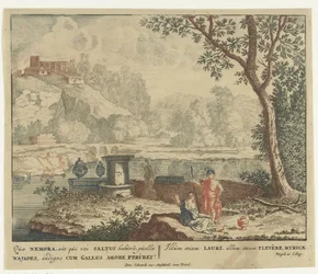 Mann, der an einem Opferaltar betet