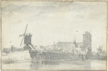 Ansicht von Dordrecht vom Wasser aus