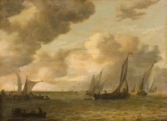 Mündung mit Segelbooten