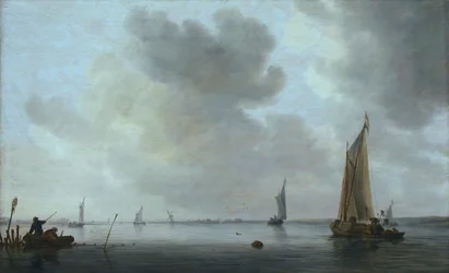Fischerboote vor einer Mündung