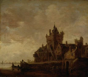 Flusslandschaft mit Burg