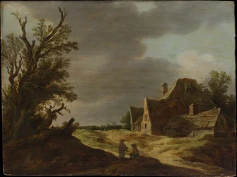 Sandweg mit Bauernhaus