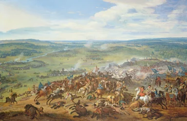 Die Schlacht bei Blenheim, nahe Hochstadt (Bayern), 1704