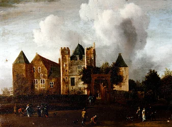 Eine Ansicht von Schloss Purmerend, nahe Monnickendam, Waterland, Holland