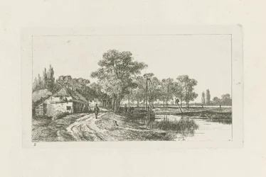Landschaft mit festgemachtem Boot, Umgebung von Utrecht (Serientitel)