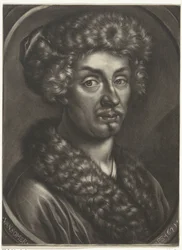 Porträt eines Mannes mit Pelzmütze