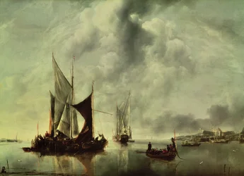 Ruhe oder Boote in Küstennähe, nach 1651