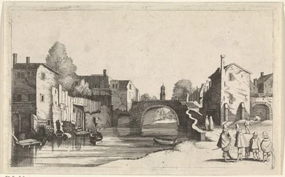 Ansicht eines Kanals in einer Stadt (Zeegezichten)