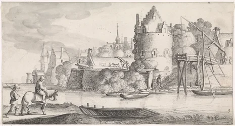 Stadt an einem Fluss (Serientitel: Angenehme Landschaften und unterhaltsame Ansichten)