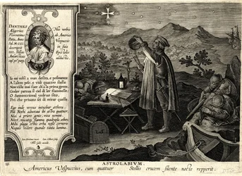 Astrolabium. Americus Vespuccius mit vier Sternen..., um 1600