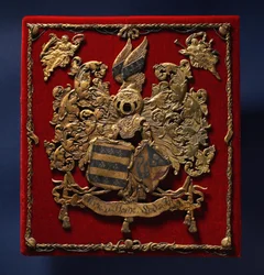Die Familienwappen von Jan van der Heyden und Sara ter Hiel