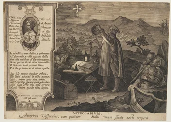 Das Astrolabium - Amerigo Vespucci, aus Nova Reperta