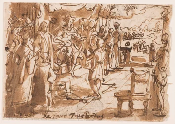 Joseph deutet die Träume des Pharao, Vorentwurf für Platte 2, "Spiritus Intellectus" (Der Geist des Verstandes) in der Serie "Die sieben Gaben des Heiligen Geistes"