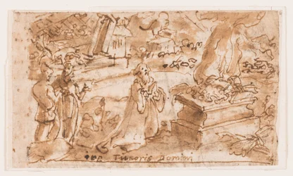 Das Opfer von Hiob, Vorentwurf für "Spiritus Timoris Domini" (Die Gabe der Gottesfurcht), Platte 7 in der Druckserie "Die sieben Gaben des Heiligen Geistes"