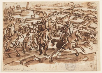 Der Rückzug der Türken nach der Belagerung von Wien 1529