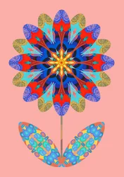 Blumenausschnitt auf blassrosa