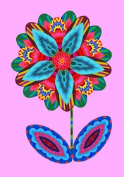 Blumenausschnitt auf Pink, 2020